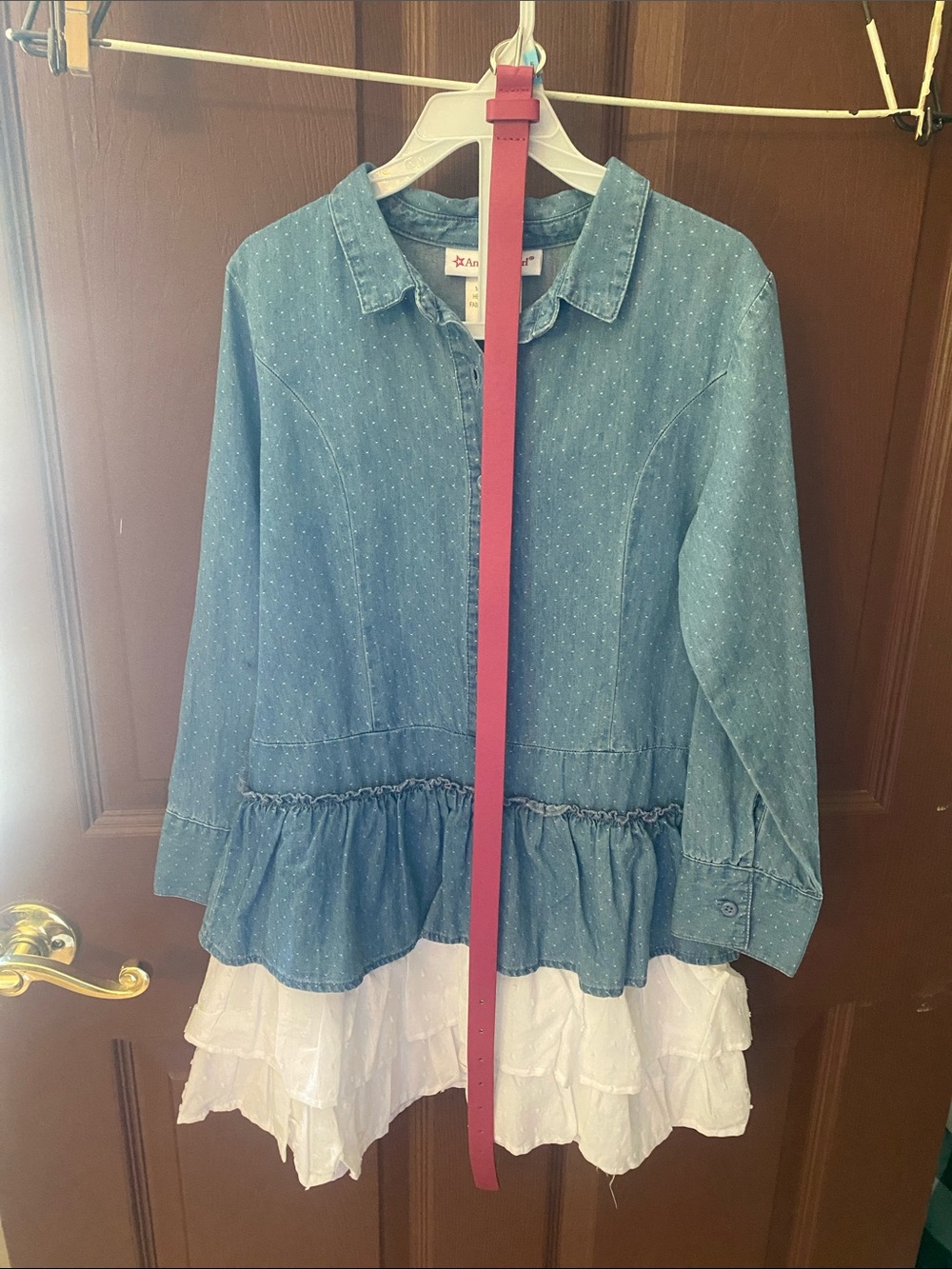 American Girl Western Chambray Outfit with Matching Doll Set